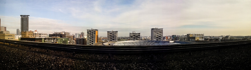 View of the skyline of Den Haag (The Hague) from the top floor of my university