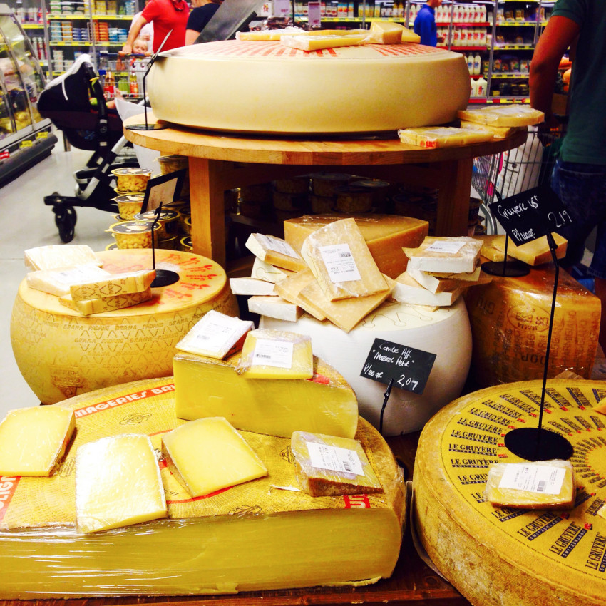 Gigantic piles of cheese at Makro, a super store